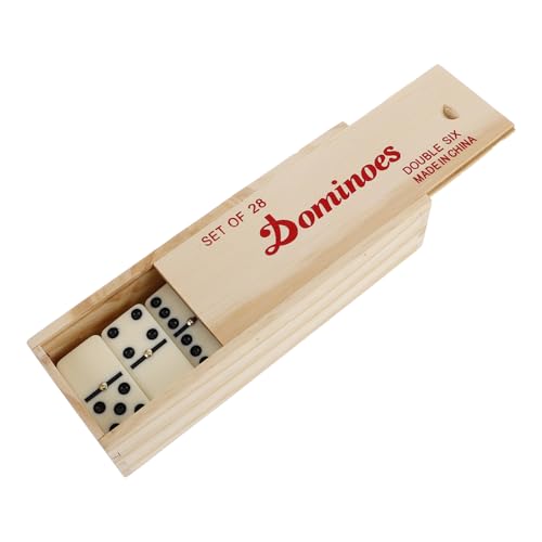 QUMIIRITY 1 Set Domino Spiel Domino Halter Domino Tisch Domino Mini Domino Domino Tabletts Dominos Für Domino Spiel Aus Holz von QUMIIRITY