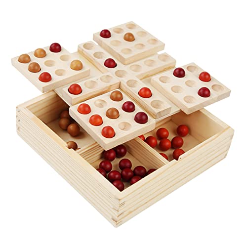 QUMIIRITY 1 Set Drehbares Backgammon Riesiges Outdoor Spiel Brettspiel Intelligentes Logikspiel Pädagogische Schachspiele Teaser Spiel Chinesisches Schachspiel Drehbares Fünf In Einer Reihe von QUMIIRITY