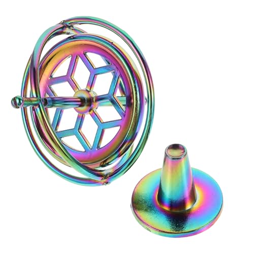 QUMIIRITY 1 Set Gyroskop Relief Kreisel Kinderspielzeug Dekompressionsspielzeug Kinderspielzeug Gyro Anti Schwerkraft Gyro Relief Gyroskop Metall Gyro Legierung von QUMIIRITY