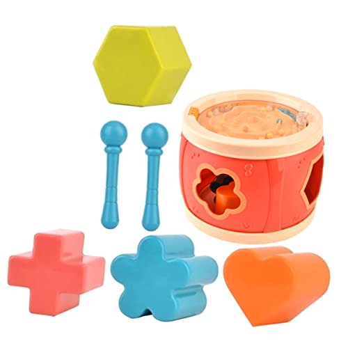 QUMIIRITY Musikalisches Trainingsspielzeug Für Kleinkinder Kindertrommel Pädagogisches Trommelspielzeug Babytrommel Snare-Sticks von QUMIIRITY