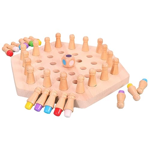QUMIIRITY 1 Set Memory Matching Chess Interactive Matching Toything Schachspiel Requisiten Memory Matching Toy Kinderspiel Schach Matching Toy Früherziehung Schach Aus Holz von QUMIIRITY