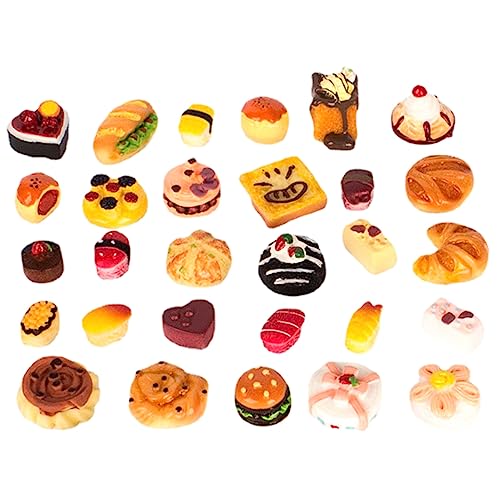QUMIIRITY 1 Set Simuliertes Brotspielzeug Feinschmecker Fake Dessert Mini DIY Puppenhaus Kuchenzubehör Kleines Spiel Künstliche Lebensmittel Requisite Fake Brot Modell Dekorative von QUMIIRITY