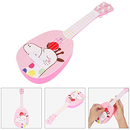 QUMIIRITY 1 Stück Saiten Kindergitarre im Cartoon REH Design Musikinstrument für Frühes Lernspielzeug Kreativität und Hörvermögen von QUMIIRITY
