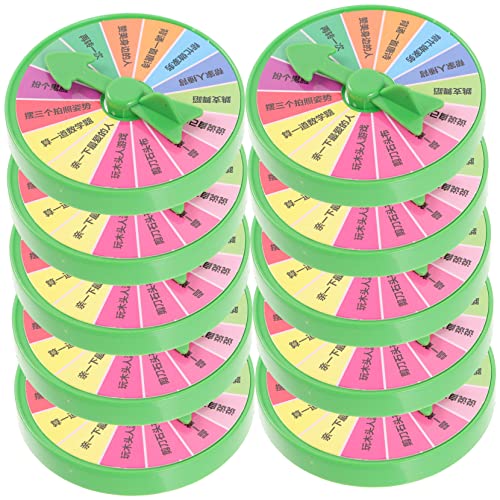 QUMIIRITY Tisch-streichrad 10-teiliges Set Rotierendes Partyspielrad Helles Design Für Familienbarspiele von QUMIIRITY