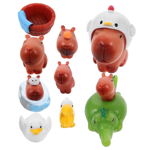 QUMIIRITY 10 Stück Entzückende Miniaturfigur Kleines Capybara Winzige Tiere Tierornament Winzige Tierstatuen Tierfiguren Tierdekor Mini Tierharz QUMIIRITY 10 Stück Entzückende Miniaturfigur Kleines Capybara Winzige Tiere Tierornament Winzige Tierstatuen Tierfiguren Tierdekor Mini Tierharz von QUMIIRITY