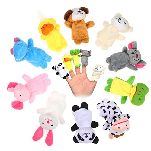 QUMIIRITY 10 Stück Fingerpuppe Puppen kinderpuppe spielsachen Pädagogisches Kindergarten Geburtstagsgeschenke Fingerspielzeug Hand-Finger-Puppenspielzeug Plüsch von QUMIIRITY