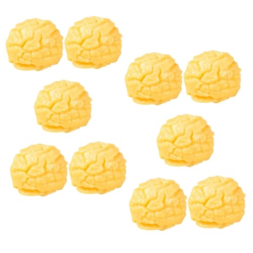 QUMIIRITY 10 Stück Maiskernmodell künstlich Karamell Miniaturpuppenhaus -Kit schaufensterpuppe maneküre- Set maniquin Popcorn Bastelzubehör DIY Basteldekor PVC Golden von QUMIIRITY