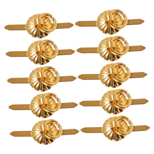 QUMIIRITY 10 Stück Miniaturgriff bastelzeug mikrolandschaft Miniaturzimmerdekoration Dekorationsartikel Puppe Knöpfe Modelle mit Mini-Griff aus Legierung Mini- Schubladengriff Golden von QUMIIRITY