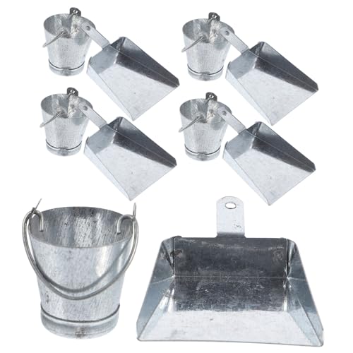 QUMIIRITY Puppenhaus-Miniatur-kehrschaufel- Und Eimer-Set 10-teilig Miniatur-metallhandwerk Für Jungen Und Mädchen Heimdekor-zubehör von QUMIIRITY
