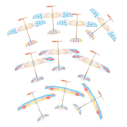 QUMIIRITY 10 Stück Teiliges Gummiband Flugzeug Leichte Fliegende Spielzeuge für Fördert Kreativität und Praktische Fähigkeiten für Outdoor Aktivitäten und QUMIIRITY 10 Stück Teiliges Gummiband Flugzeug Leichte Fliegende Spielzeuge für Fördert Kreativität und Praktische Fähigkeiten für Outdoor Aktivitäten und von QUMIIRITY