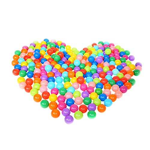 QUMIIRITY 100 Stück Bunte Kunststoff Ozeanbälle für Große Spielbälle für Bällchenbad Pool Zelt Geburtstagsfeiern für Junge Mädchen und Kleinkinder in Netzbeutel Verpackt von QUMIIRITY