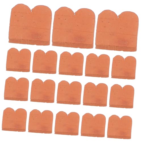 QUMIIRITY 100 Stück Simulierte Kleine Steine Miniaturen Blumentopf Gebäude Ziegel Wand Mini-Steine-Modelle Simulationsbaustein Mini-Fake-Steine Mini-gartenmauerstein Mini-objekte Boden von QUMIIRITY