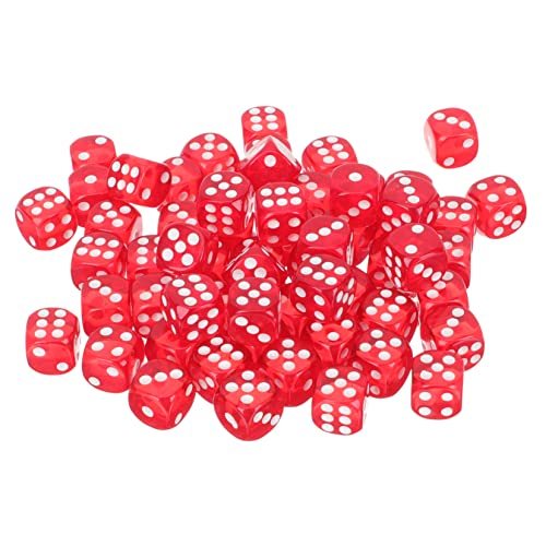 QUMIIRITY Spielwürfel-Set 100 Stück Rot Große Zahlenwürfel Unterhaltungswürfel Für Partys Bat Mizwa Kartenspiele Brettspiele Leichtes Und Kompaktes Design von QUMIIRITY
