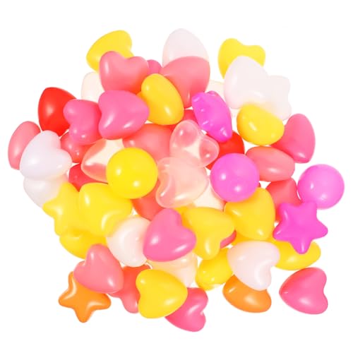 QUMIIRITY 100 Stück riesiger Strand formt Pitbälle dekorative Sternenkugel Kunststoffkugel für Kugelstern sternförmige Meereskugel Spielplatzball Plastik von QUMIIRITY
