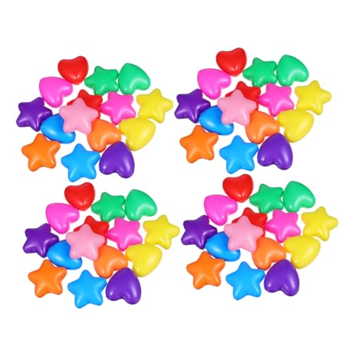 QUMIIRITY 100St Meeresball Grubenbälle für Kinder Bällebad Bälle Formen Sterne Herzen Laufstall Ball Ball-Pool Zubehör Spielzeug für drinnen Bälle für Bällebäder Bällebad für Babys Plastik von QUMIIRITY