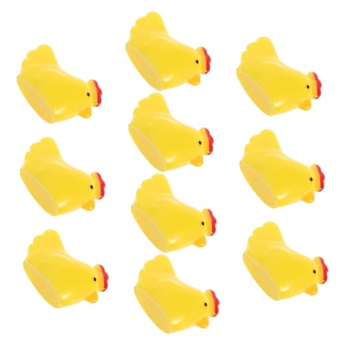 QUMIIRITY 10stücke Mini Hühner Figuren Aus Resin Niedliche Deko Für Mooslandschaften Und Garten Für Ostern Und Valentinstag Stabile Miniatur-hühnchen Für Kreative Projekte Und von QUMIIRITY