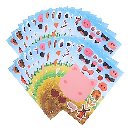 QUMIIRITY 12 Stück Bauernhof Aufkleber Süße Aufkleber Kawaii Aufkleber Für Tiergesichter DIY Dekorativer Aufkleber Tiergesicht-montageaufkleber Süße Tieraufkleber Kupferplattenaufkleber QUMIIRITY 12 Stück Bauernhof Aufkleber Süße Aufkleber Kawaii Aufkleber Für Tiergesichter DIY Dekorativer Aufkleber Tiergesicht-montageaufkleber Süße Tieraufkleber Kupferplattenaufkleber von QUMIIRITY