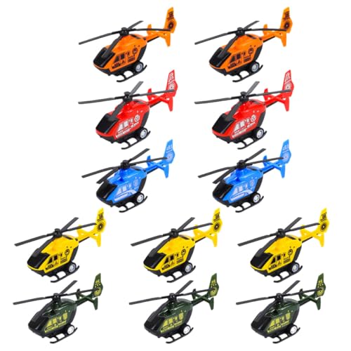 QUMIIRITY 12 Stück Helikopter Rückziehmotor Mini Hubschrauber für Jungen und Mädchen für Geburtstagsgeschenke und Kreative Spielideen Zufällige Farbe Zufällige Farbe von QUMIIRITY