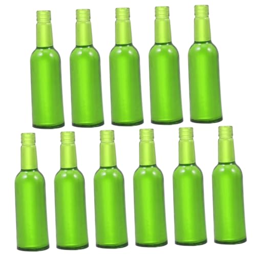QUMIIRITY 12 Stück Miniaturen Flasche Klein Puppenhauszubehör Harz Green von QUMIIRITY
