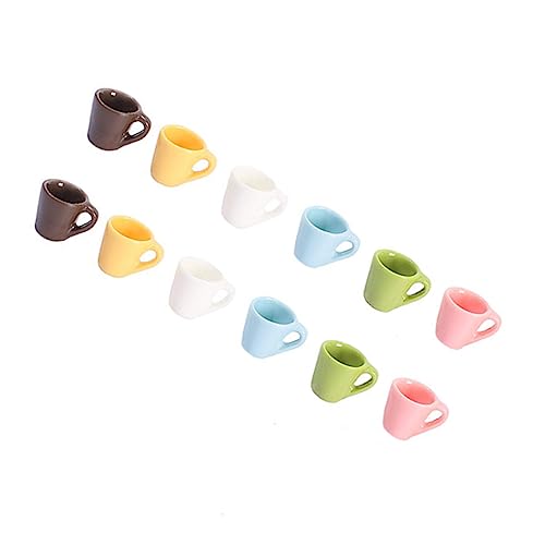 QUMIIRITY 12 Stück Miniaturisierte Bunte Resin Tassen mit Griffen Puppenhaus Zubehör für Kreative Dekoration für Mikro Landschaften und Mini Ornamente QUMIIRITY 12 Stück Miniaturisierte Bunte Resin Tassen mit Griffen Puppenhaus Zubehör für Kreative Dekoration für Mikro Landschaften und Mini Ornamente von QUMIIRITY