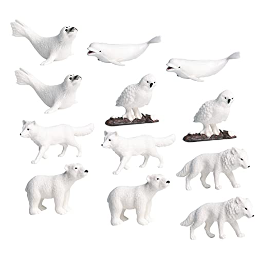 QUMIIRITY 12 Stück Tiermodell-Ornamente kleine Spielsachen Tierspielzeug weihnachtsdeko Weihnachts deko Miniaturtiere Mini-Eisbären mit Polartieren Plastik Weiß QUMIIRITY 12 Stück Tiermodell-Ornamente kleine Spielsachen Tierspielzeug weihnachtsdeko Weihnachts deko Miniaturtiere Mini-Eisbären mit Polartieren Plastik Weiß von QUMIIRITY