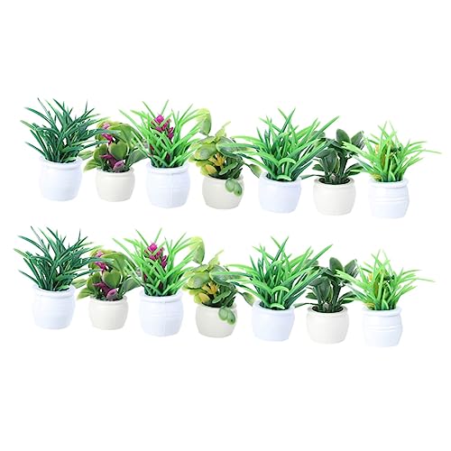 QUMIIRITY 14Stücke Teiliges Miniaturpflanzen Künstliche Bonsai Modelle für Hausdekoration Langlebig und Pflegeleicht für Sandtisch Modelle QUMIIRITY 14Stücke Teiliges Miniaturpflanzen Künstliche Bonsai Modelle für Hausdekoration Langlebig und Pflegeleicht für Sandtisch Modelle von QUMIIRITY