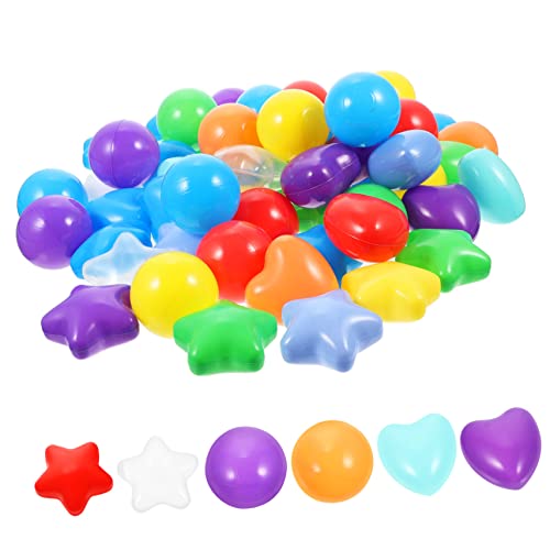 QUMIIRITY 150 Stück Partyspielzeug Lieben Ball Kinderspielzeug Für Pastellfarbene Pitballs Kugelspielzeug Aus Kunststoff Bruchsichere Kugel Sternförmige Meereskugel Plastik von QUMIIRITY