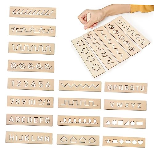 QUMIIRITY 16 Stück Teiliges Lernspielzeug Holztafel für Frühkindliche Erziehung mit Buchstaben Zahlen Geometrischen Mustern Sicher Ungiftig für Kreative Spiele QUMIIRITY 16 Stück Teiliges Lernspielzeug Holztafel für Frühkindliche Erziehung mit Buchstaben Zahlen Geometrischen Mustern Sicher Ungiftig für Kreative Spiele von QUMIIRITY