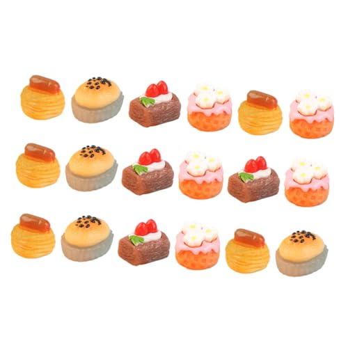 QUMIIRITY 18 Stück Mini Kuchen Mini Lebensmittelspielzeug Mini Obstkuchen Dessert Obstkuchen Gefälschte Lebensmittel Künstliche Lebensmittel Requisite Lebensmittel Requisite von QUMIIRITY