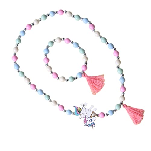 QUMIIRITY 1Satz Farbenfrohes Holzperlen Armband Halskette für DIY Einhorn Schmuck für Perfektes für Partys für Kleinkinder QUMIIRITY 1Satz Farbenfrohes Holzperlen Armband Halskette für DIY Einhorn Schmuck für Perfektes für Partys für Kleinkinder von QUMIIRITY