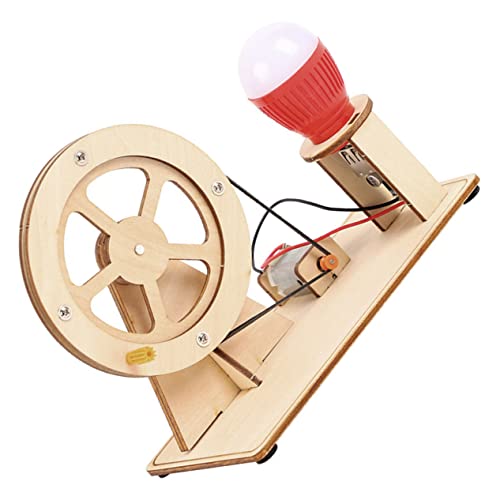 QUMIIRITY 1Satz Handkurbel Generator für DIY Wissenschaftsspielzeug zur Stromerzeugung Pädagogisches Holz Bausatz Experiment für Kreatives Lernen und Entwicklung von Fähigkeiten von QUMIIRITY
