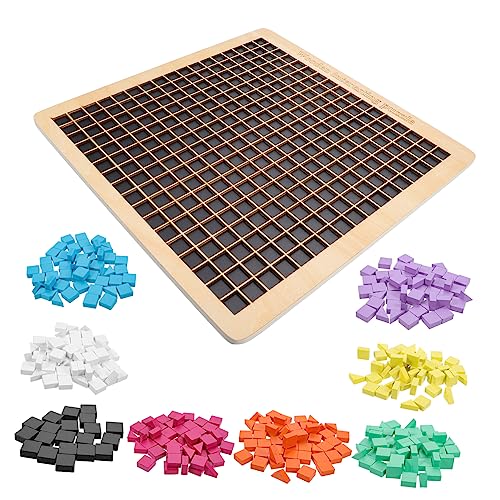 QUMIIRITY 1Satz Mosaikpuzzle aus Holz für Lehrreiches Holzspielzeug mit Bunten Mustern Kreatives für Ab Jahren Montessori Inspiriertes Lernspielzeug Spaß und Bildung Vereint von QUMIIRITY