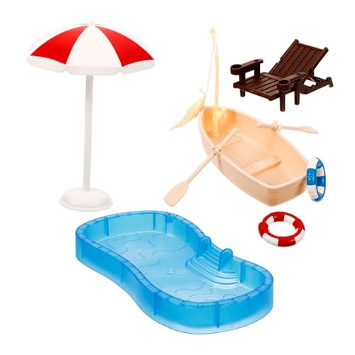 QUMIIRITY 1Satz Zubehör Puppenhaus Deko mit Schwimmring Mini Strandstuhl und Boot für Kreative Szenen für Miniaturgarten und DIY Projekte QUMIIRITY 1Satz Zubehör Puppenhaus Deko mit Schwimmring Mini Strandstuhl und Boot für Kreative Szenen für Miniaturgarten und DIY Projekte von QUMIIRITY