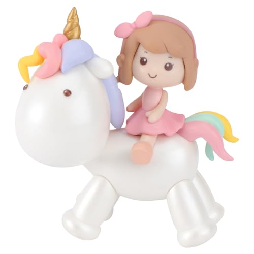QUMIIRITY 1stück Einhorn Kuchendekoration Kreativer Tortenzubehör Für Mädchengeburtstage Umwerfende Resin-prinzessin Figur Für Kuchen Und Desserts Und Einzigartig von QUMIIRITY