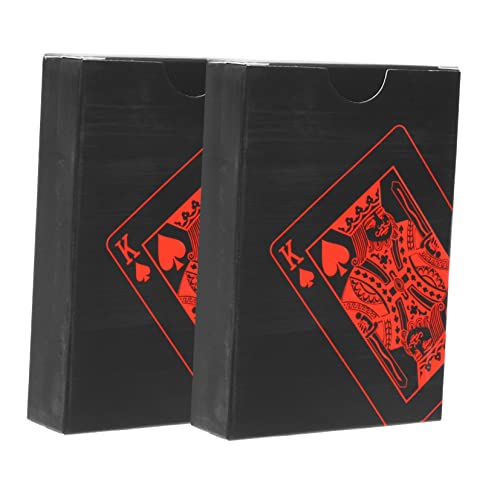 QUMIIRITY 2 Boxen Pokerspiel für Party aufbwahrungs-Box vorratsboxen Card Game aufbewahrungsbox für Regal Rechteckkarten nach Hause Spiele Kartenspiel Masse brettspiel versorgung Plastik von QUMIIRITY