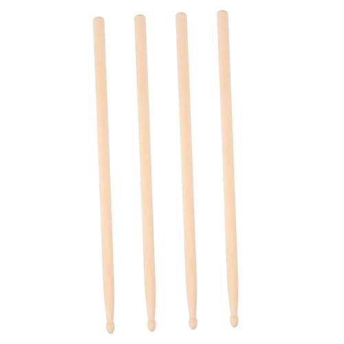 QUMIIRITY 2 Paare Holz Drumsticks Natürliche Schlagzeugstöcke aus Ahorn für und Performance Vielseitig Einsetzbar Geeignet für Schlagzeuger und Musikstile von QUMIIRITY