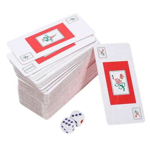 QUMIIRITY 2 Sätze Reise Mahjong Karten Tragbare Chinesische Spielkarten mit Würfeln für Unterwegs Spiel für Freunde und Familien Klare Druckqualität und Verarbeitung QUMIIRITY 2 Sätze Reise Mahjong Karten Tragbare Chinesische Spielkarten mit Würfeln für Unterwegs Spiel für Freunde und Familien Klare Druckqualität und Verarbeitung von QUMIIRITY