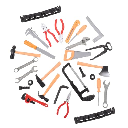 QUMIIRITY 2 Satz Reparaturspielzeug mit Hammer Schraubendreher Zange Schrauben Muttern Realistisch Gestaltetes DIY Werkzeugset für Jungen Mädchen zur Motorischer Fähigkeiten und Kreativität von QUMIIRITY