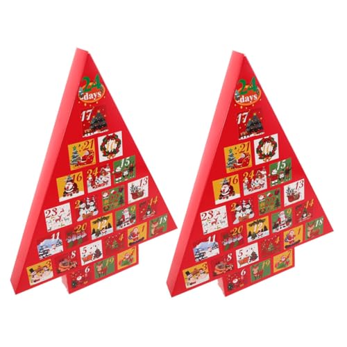 QUMIIRITY 2 Stück Adventskalender-geschenkbox, 24 Tage Feiertags-countdown-adventskalender, Diy, Leere Leckerli-boxen, Weihnachtsfeiertags-partygeschenke, Tischaufsatz QUMIIRITY 2 Stück Adventskalender-geschenkbox, 24 Tage Feiertags-countdown-adventskalender, Diy, Leere Leckerli-boxen, Weihnachtsfeiertags-partygeschenke, Tischaufsatz von QUMIIRITY
