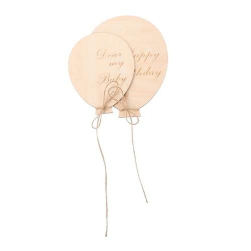 QUMIIRITY 2 Stück Heißluftballon Wandtattoo tapetenablöser wall sticker paper fan birthday decorations birthday ballons Geburtstag Partydekorationen Wanddekoration Wandtafel aus Holz hölzern von QUMIIRITY