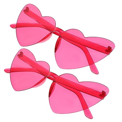 QUMIIRITY 2 Stücke Randlose Herzförmige Sonnenbrillen für Damen Lustige Partybrillen für Junggesellinnenabschiede und Outdoor Events QUMIIRITY 2 Stücke Randlose Herzförmige Sonnenbrillen für Damen Lustige Partybrillen für Junggesellinnenabschiede und Outdoor Events von QUMIIRITY