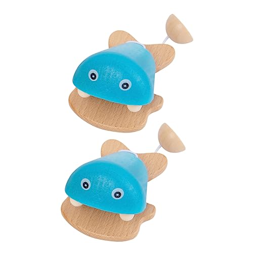 QUMIIRITY 2 Stück Holz Fisch Castanet für Musikinstrument Motorik und Kreativität für Kleinkinder und Vorschulkinder mit Liebevollem Design Bunten Farben QUMIIRITY 2 Stück Holz Fisch Castanet für Musikinstrument Motorik und Kreativität für Kleinkinder und Vorschulkinder mit Liebevollem Design Bunten Farben von QUMIIRITY