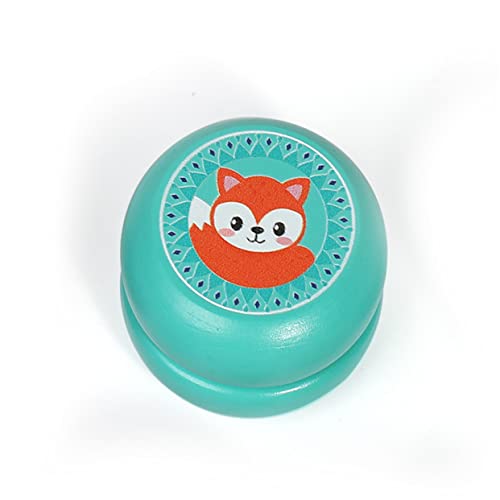 QUMIIRITY 2 Stück Holz Yoyo mit Niedlichem Cartoon Tierdesign Yoyo Ball für Schnecken und Fuchs Muster Je von QUMIIRITY