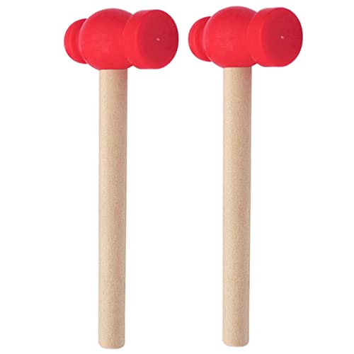 QUMIIRITY 2 Stück Holzhammer Der Hammer Simulation Hammer Heimhammer Kinderhammer Foto Requisitenhammer Multifunktionshammer Reparaturhammer Befestigungshammer Hämmer Für Rot von QUMIIRITY