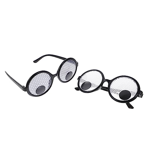 QUMIIRITY 2 Stück Rollbrille lustige schnapsgläser lustige Brillen Festivalbrille weingläser lustig witzige Brillen Party geformt Auge lustige Brille für Erwachsene Brillenneuheit Plastik von QUMIIRITY
