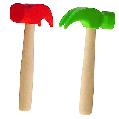 QUMIIRITY 2 Stück Simulierter Klauenhammer Kinderspielzeug Stellen Sie Sich Vor, Zu -Hammer- Lustige Spielsachen Babyspielzeug Hammer Requisiten Holz von QUMIIRITY