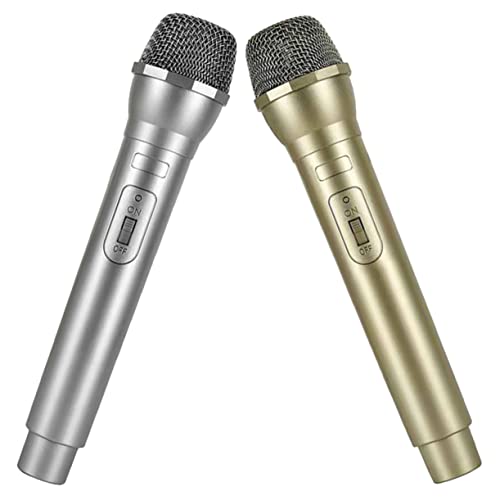 QUMIIRITY 2 Stück Simuliertes Mikrofon Karaoke Kindermikrofon Gefälschtes Bühnenmikrofon Requisiten Mikrofonspielzeug Gefälschte Mikrofone Kleinkindmikrofone Trainingsmikrofone von QUMIIRITY