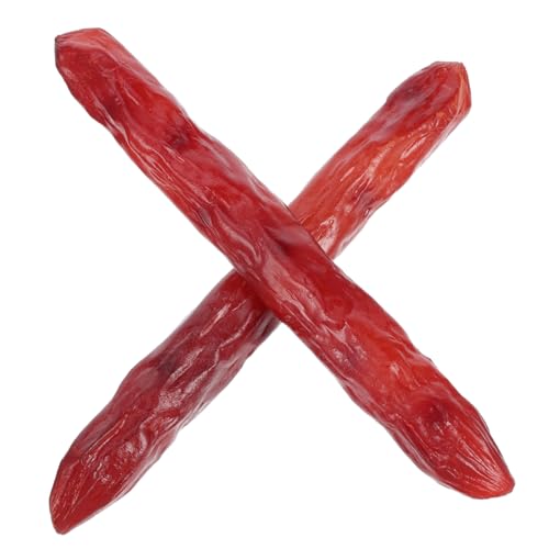 QUMIIRITY 2 Stück Simuliertes Wurstmodell Requisiten Probieren gefälschte Lebensmittel realistisch Simulation Wurst Hüllen gefälschte Würste Lebensmittelmodell Wurst-Modell PVC von QUMIIRITY