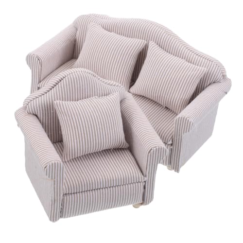 QUMIIRITY 2 Stück Teiliges Puppenhaus Miniatur Sofa mit Kissen Weiche Stoffpolsterung Holzrahmen Wohnzimmermöbel für Puppenstubendekoration Vielseitig für Kreatives Spiel und Sammlungen QUMIIRITY 2 Stück Teiliges Puppenhaus Miniatur Sofa mit Kissen Weiche Stoffpolsterung Holzrahmen Wohnzimmermöbel für Puppenstubendekoration Vielseitig für Kreatives Spiel und Sammlungen von QUMIIRITY