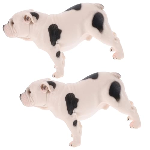QUMIIRITY Kunststoff-hundefiguren 2 Stück Realistische Figur Für Heimdekoration Hundeornament von QUMIIRITY